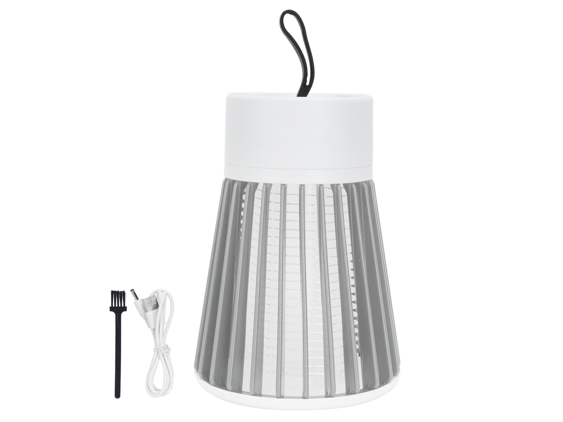 Lâmpada UV portátil LAXISCREED para matar mosquitos em casa e ao ar livre (cinza branco) LAXISCREED