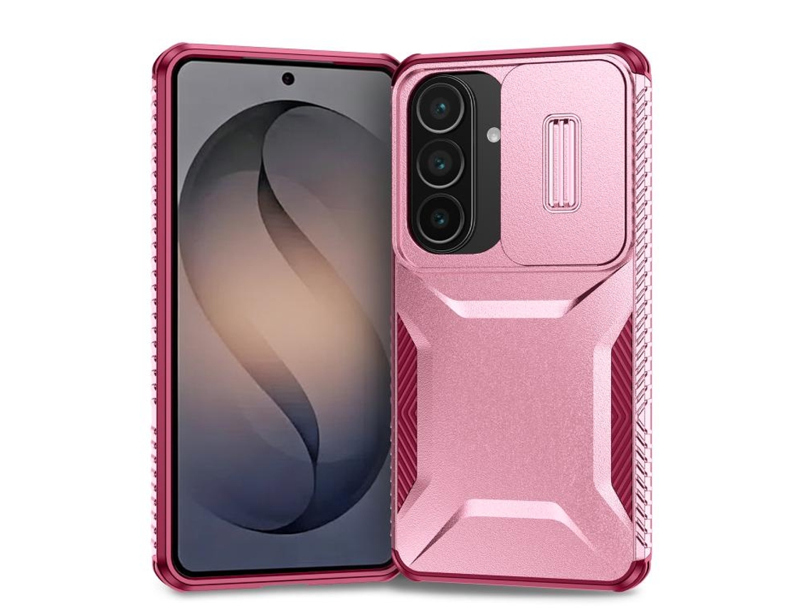 Capa Para Samsung Galaxy S26 Plus, Capa À Prova De Choque Com Tampa Deslizante Para Lente (rosa) Digitallab