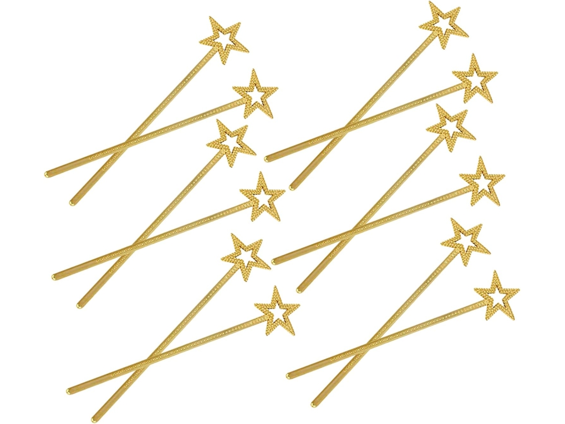 Varinha Mágica De Fada Com 12 Estrelas Douradas Para Meninas, Estilo Princesa Anjo, Leve E Confortável.