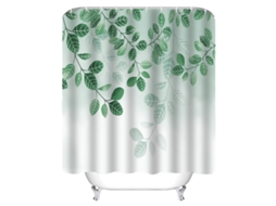 Cortina de Chuveiro Decorativa com Folhas em Aquarela, Flor Tropical RNEMITERY
