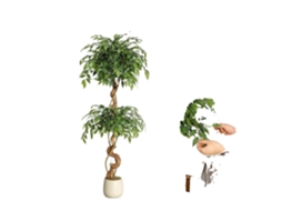 Ãrvore De Ficus Artificial, Design Em Mãºltiplos Nã­veis, Decoraã§ã£o Elegante Para O Lar, 5ft 152cm Oem