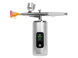 Insuflador De Oxigênio Aerógrafo 36psi Com Compressor De Ar Para Unhas Aerógrafo Portátil Recarregável Estilo Arma Prata Yizhood