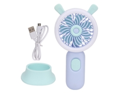 Ventilador portátil ergonômico recarregável usb, 3 níveis, luz BRILVIBERA