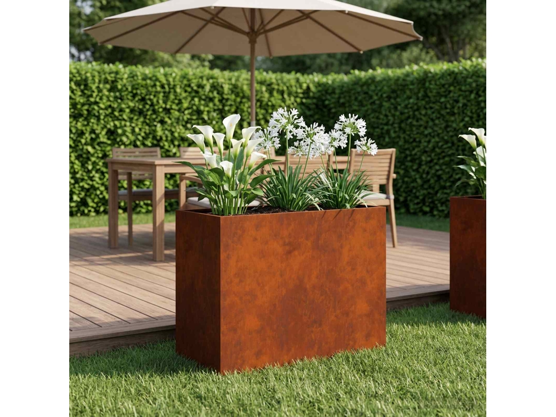 Vidaxl Vaso De Jardim Ferro Enferrujado 60 X 30 X 40 Cm Aço Corten