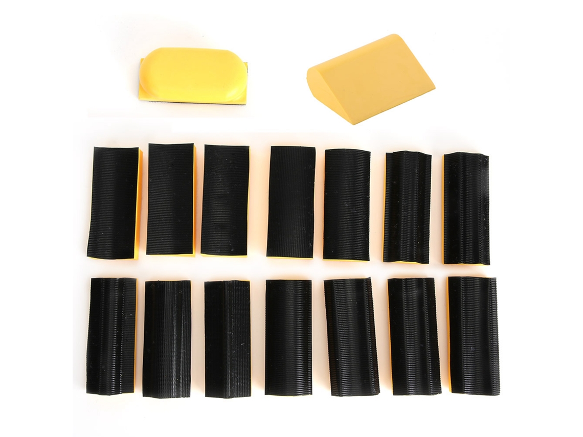 16 Pcs Bloco de Lixagem Mão com Base para Papel de Lixa Hook And Loop