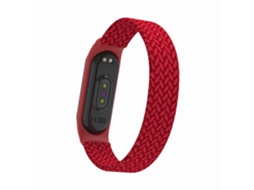 Bracelete de Nylon Elásticob Tamanho S para Xiaomi Mi Band 5/4/3 Vermelho