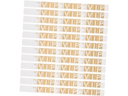 Pulseiras douradas de papel sintético para eventos, 100 unidades.