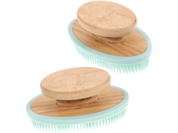 Conjunto De 2 Escovas Silicone Para Banho Packove, Para Limpeza Corporal E Esfoliação Suave, Adequadas Para Todos Os
