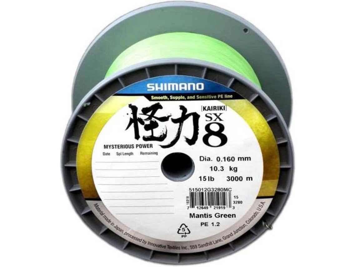 Linha de Pesca trançadas SHIMANO Kairiki 8 (0.280 mm - 0,10 mm)
