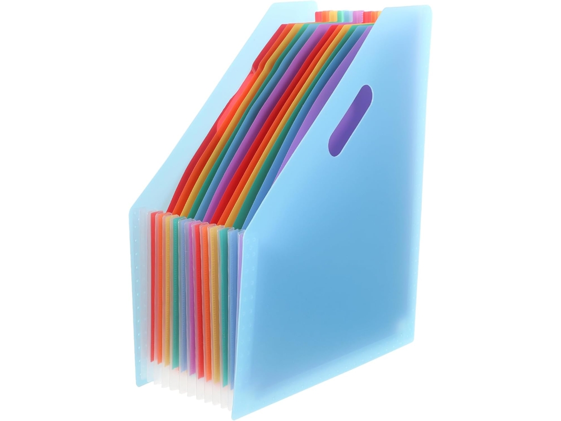 Organizador de Arquivos Sanfonado Stobaza Grande Capacidade A4, com Bolso Expansível e Pés Plástico Resistente