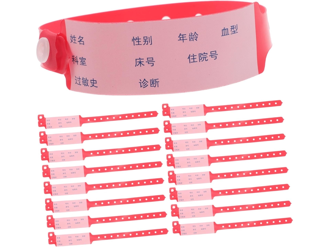 Beaupretty 100-pulseiras De Identificação Para Adultos, Impermeáveis E Descartáveis, Com Refletividade Para Hospitais E