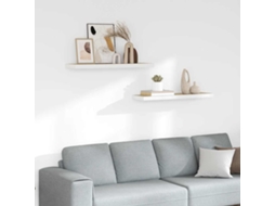 Vidaxl Prateleiras Parede 2pcs 90x23,5x3,8 Cm Mdf Cor Carvalho/branco