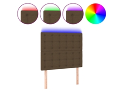 Led Headboard, Led Headboards Vidaxl Marrom Tecido (100 X 5 X 118/128 Cm)
