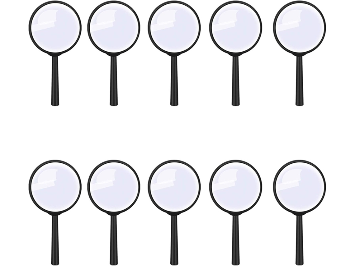 Conjunto de 10 Lupas Infantis, Lupas de Mão para Ampliar Letras, Observar Pequenos Animais e Estudar Insetos BRILVIBERA