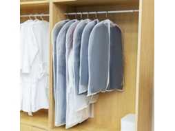 Sacos transparentes para roupas, proteção contra poeira, pacote com 5, 60 x 140 cm, Slowmoose