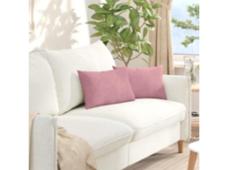 Vidaxl Travesseiros De Sofá 2 Pcs Rosa 50 X 30 Cm