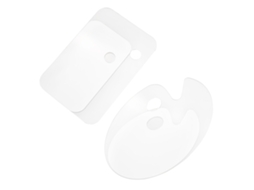 4pcs Paleta De Pintura Acrílica Transparente Antiaderente Para Mistura De Tinta Artística Diy
