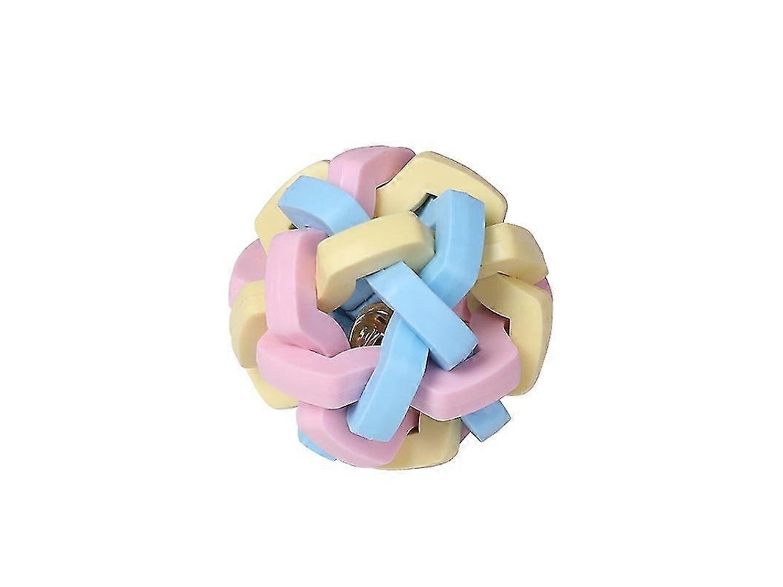 Brinquedo Interativo Para Cães Com Bola E Sino, Design Macaron, 6 Cm
