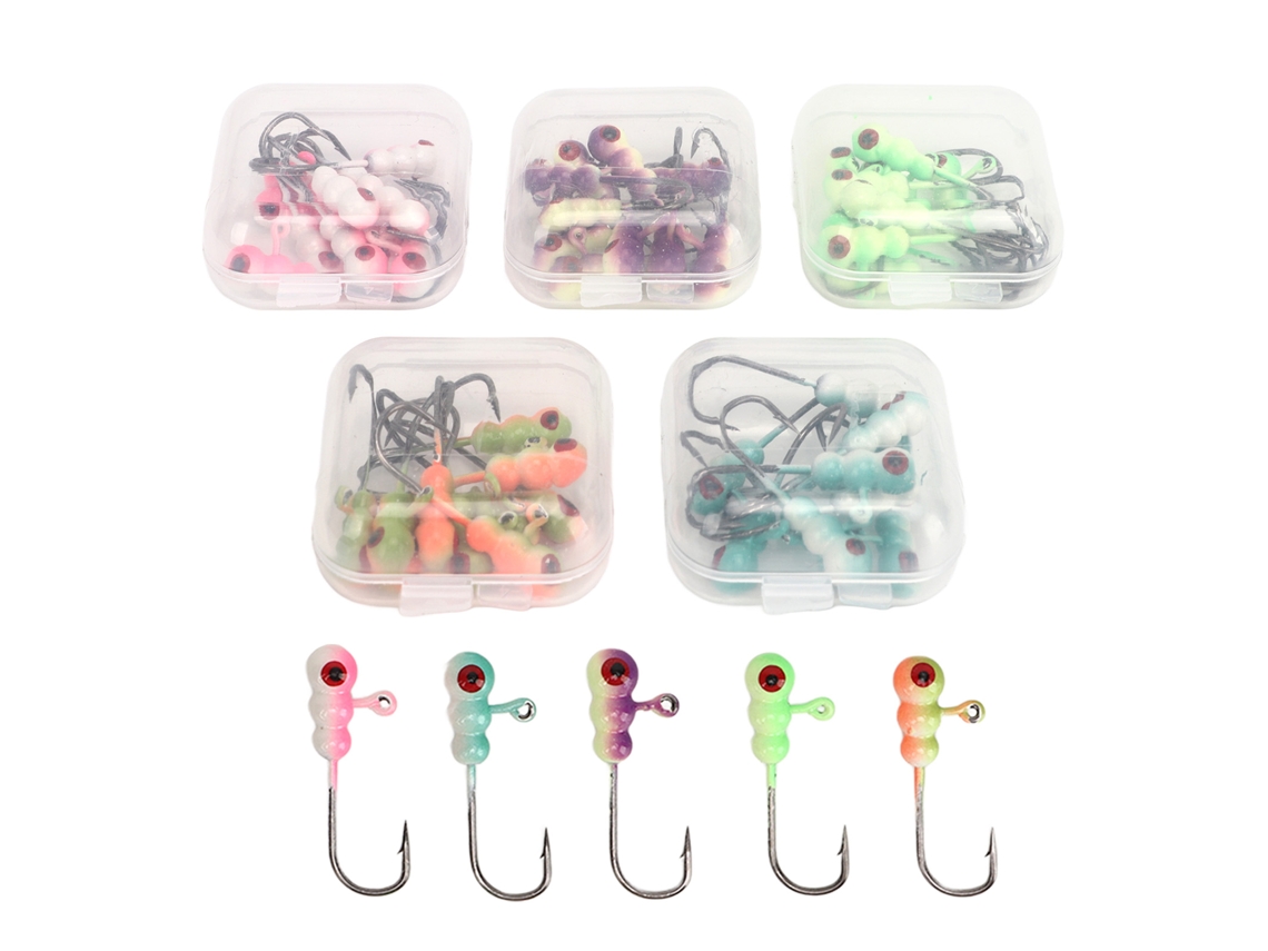 Kit de Iscas de Pesca no Gelo com 50 Peças e Caixa