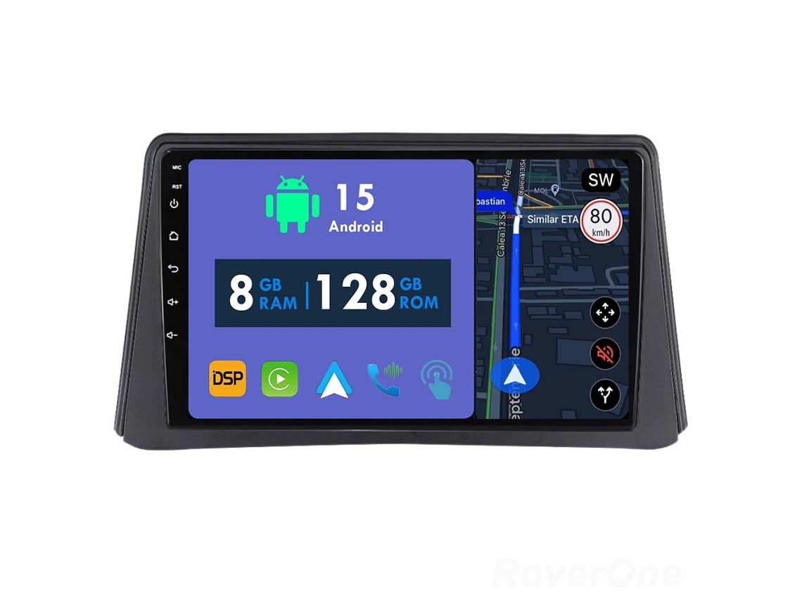 Auto Rádio Carro Bluetooth Autoradio 8GB RAM 128G ROM CarPlay Navegação GPS Ecrã Táctil RoverOne para Opel Mokka 1 2012-2016  