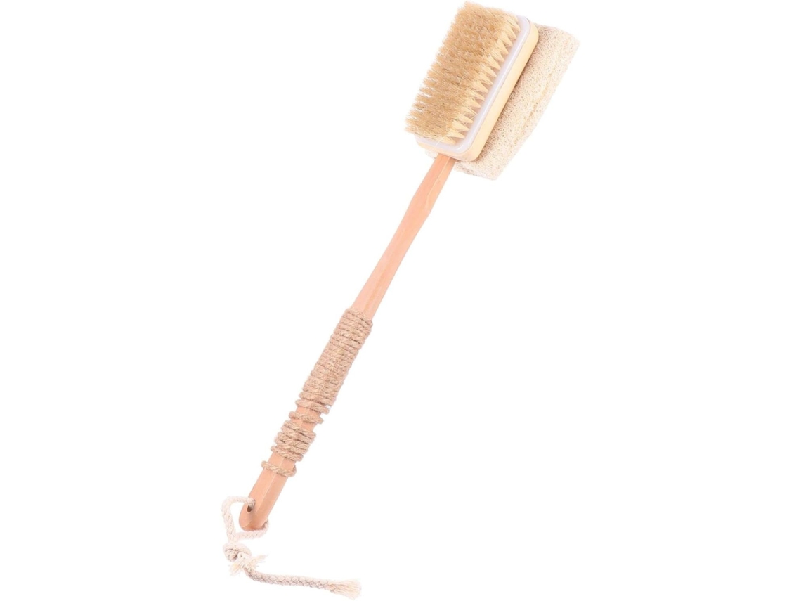 Lurelia Acessório De Duche Com Bucha Vegetal De Banho, Com Argola, Massagem Suave E Cor Bege