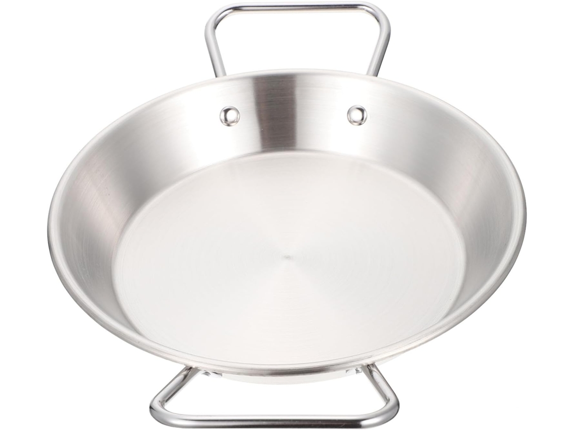 Bandeja de servir em aço inox 20 cm, Tigela e Prato para petiscos