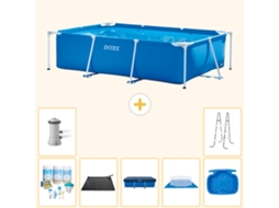 Intex Piscina Com Estrutura Retangular - 300x200x75 Cm - 8-peças S20048