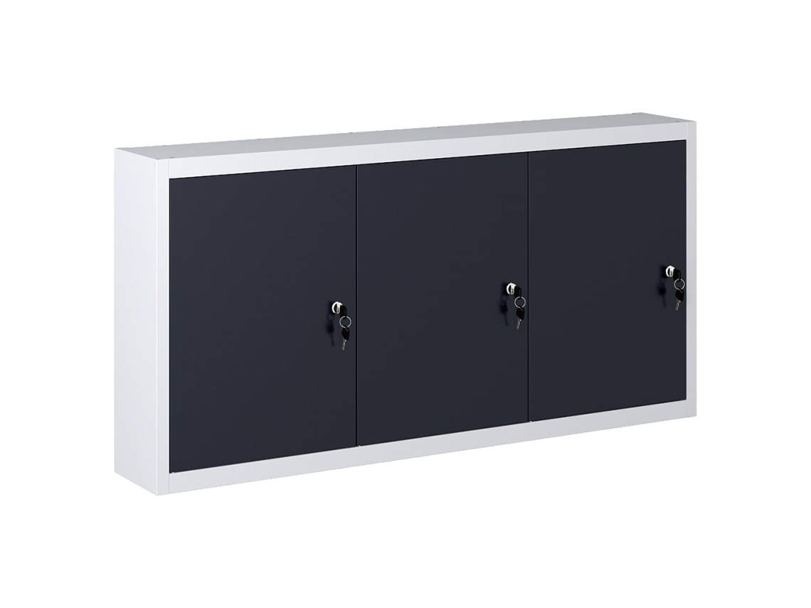 Armãrio Ferramentas Parede Industrial Metal Cinzento E Preto DKD HOME DECOR