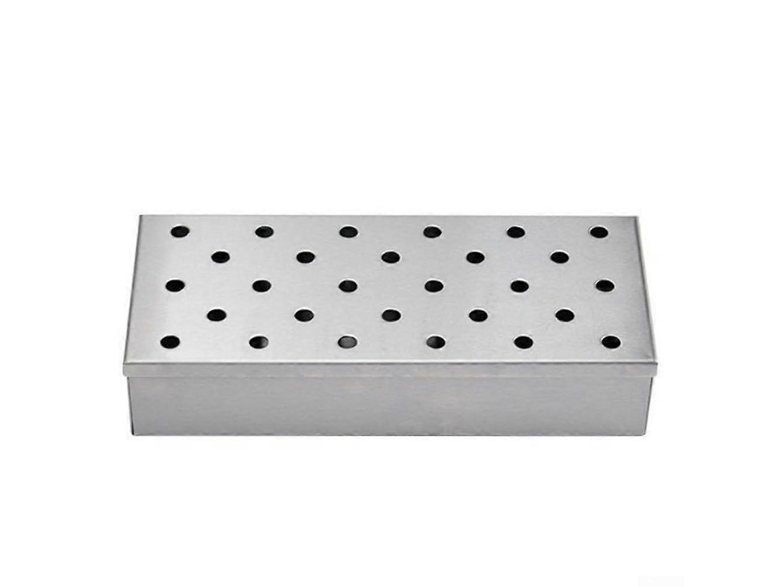 Caixa Defumadora Para Churrasco Em Aço Inoxidável Com Grande Capacidade Para Lascas De Madeira, Ideal Para Churrasqueiras A Carvão E A Gás.