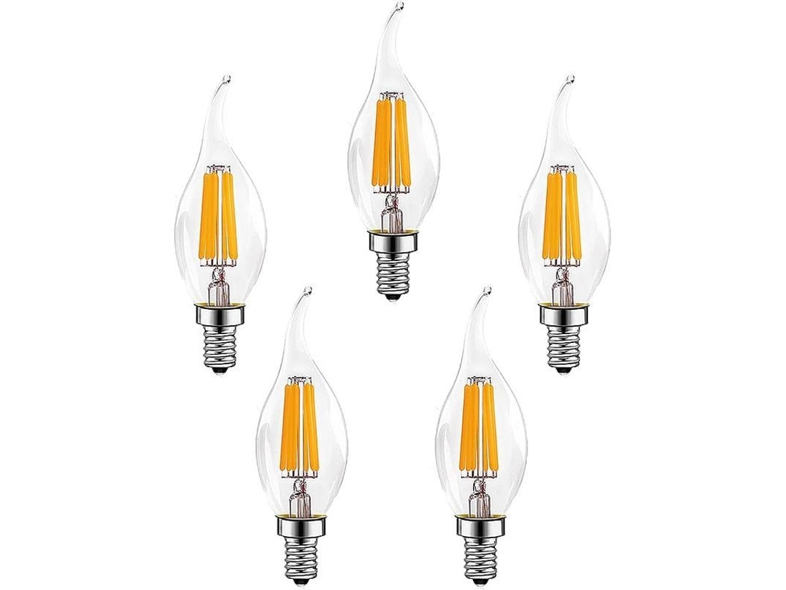 Lâmpadas de filamento Nova Line, E14, reguláveis, 6W, 600lm