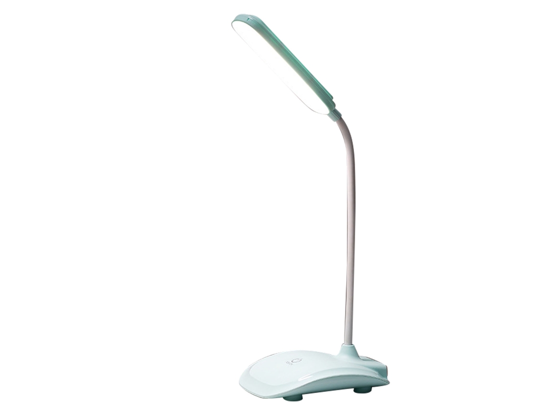 2026 lâmpada de Escritório Led com Controle Táctil, 3 Níveis de Temperatura de Cor, Regulável Sem Escalas e Carga Usb Ciano
