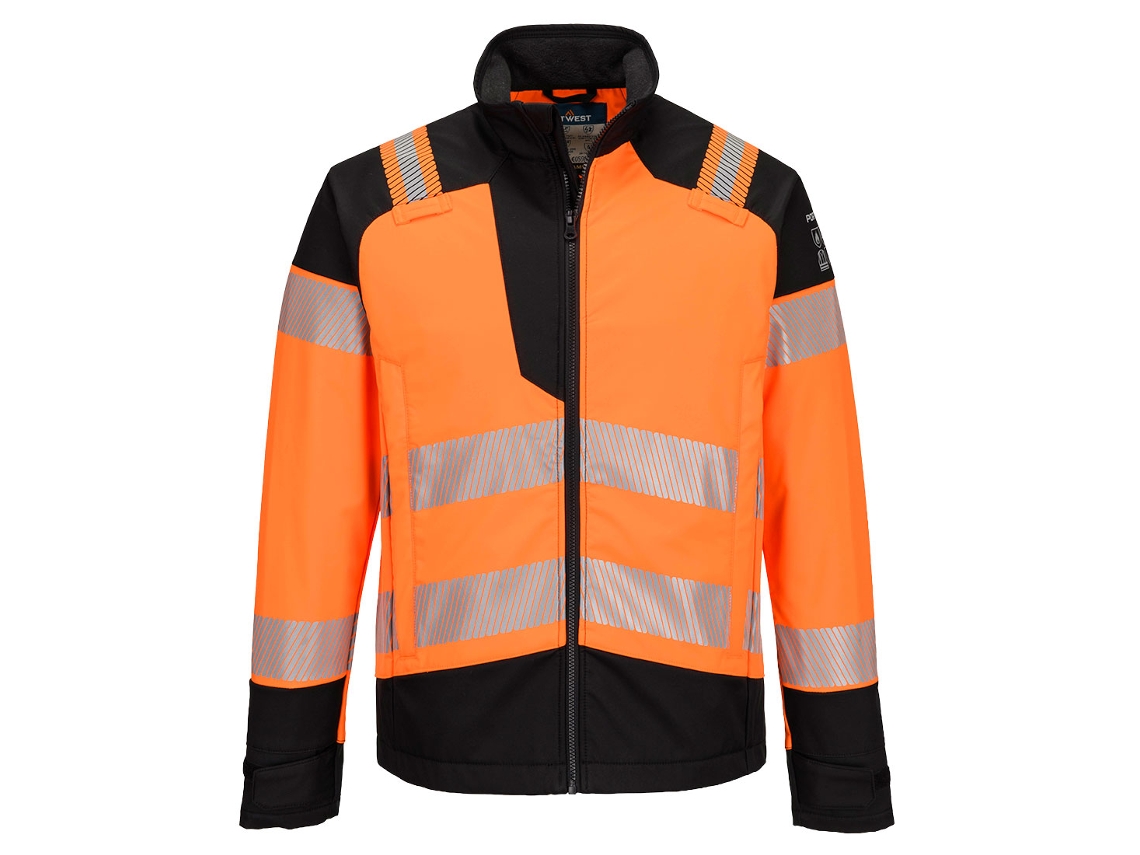 Jaqueta Softshell Ignífuga De Alta Visibilidade Modaflame | Fr Naranja/negro / M