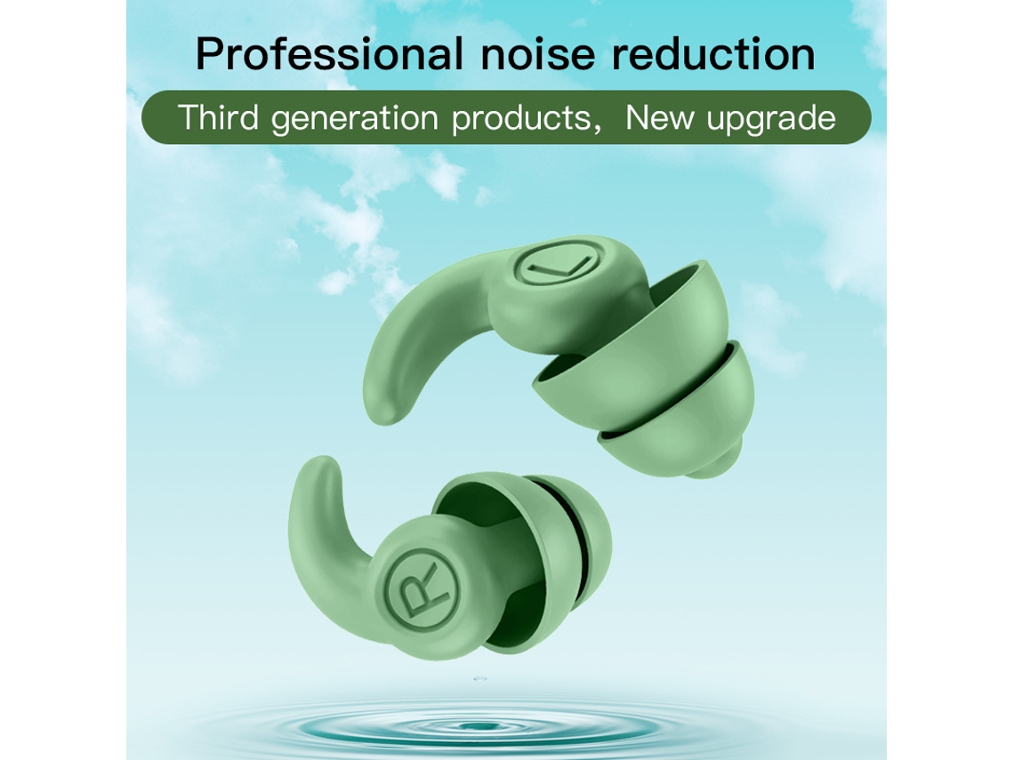 Conchas de Ouvido LAXISCREED 3ª Geração Preto Silicone para Dormir