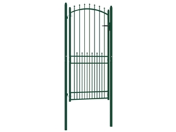 Vidaxl Portão De Cerca Emmen Com Pontas De Aço 104x147 Cm Verde
