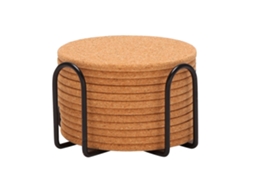 Lurelia Porta-copos 12 Un Cortiça Redondo Absorvente Reutilizável Resistente Ao Calor Com Suporte Bebidas