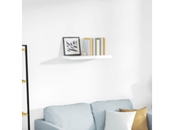 Vidaxl Prateleira De Parede Suspensa 60x23,5x3,8 Cm Mdf Branco