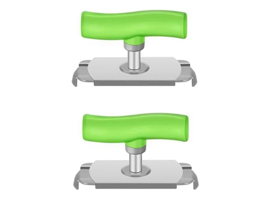 Abridor De Latas E Garrafas Simples Para Idosos, Abridor De Tampas Fácil Abertura, Cabo Ajustável, Aço Inoxidável, Verde
