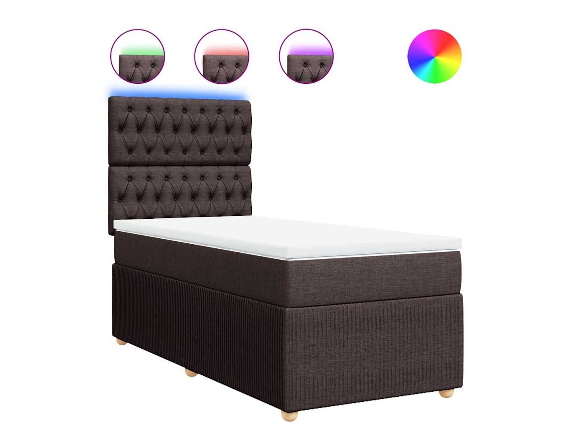 Box Spring Bed, Box Spring Beds Vidaxl Marrom Tecido (80 X 200 Cm)
