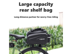 Bolsa Mali de Banco Traseiro para Bicicleta, Impermeável, com Faixas Reflexivas