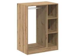 Conjunto 1 Guarda-roupa Moderno Vidaxl Castanho Derivados De Madeira (77 X 48 X 102 Cm)