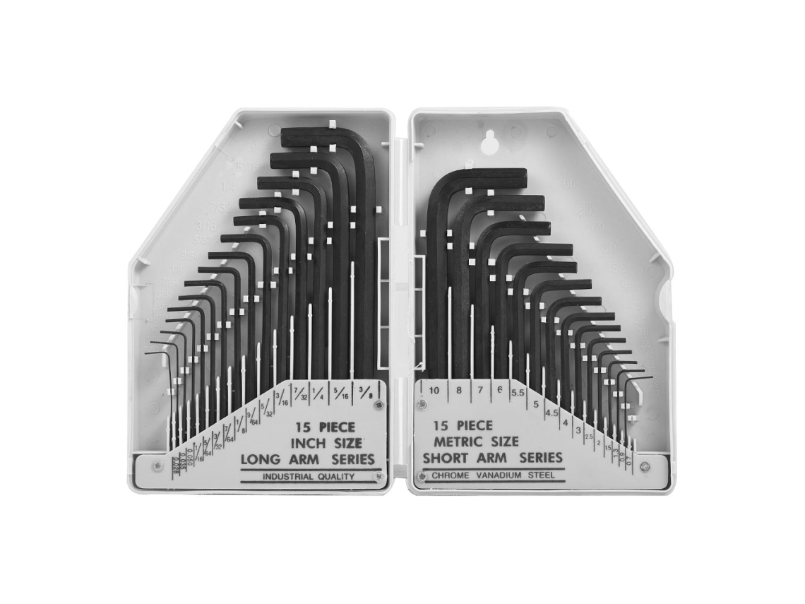 Conjunto de Chaves Allen 30 Peças Aço Cromo vanádio