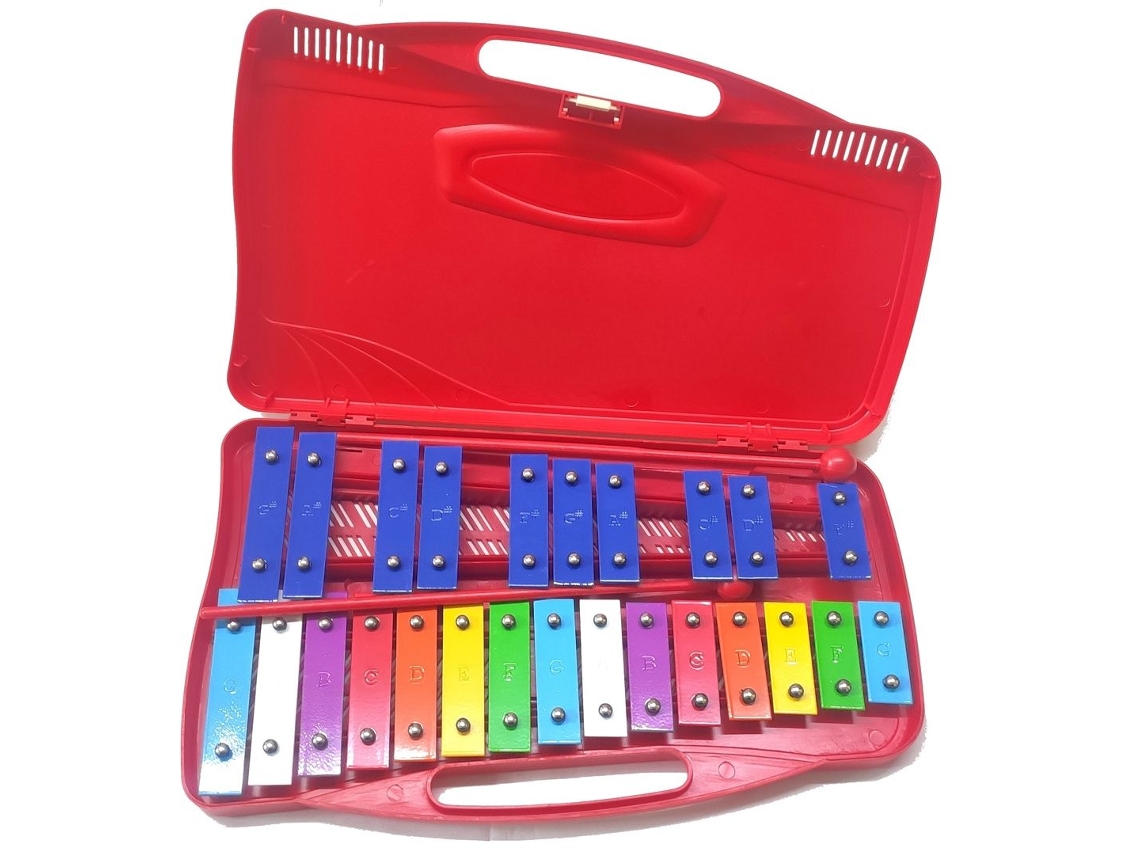 ALYSÉE Mt25-C-Rd Metalofone Cromático 25 Note Rosso