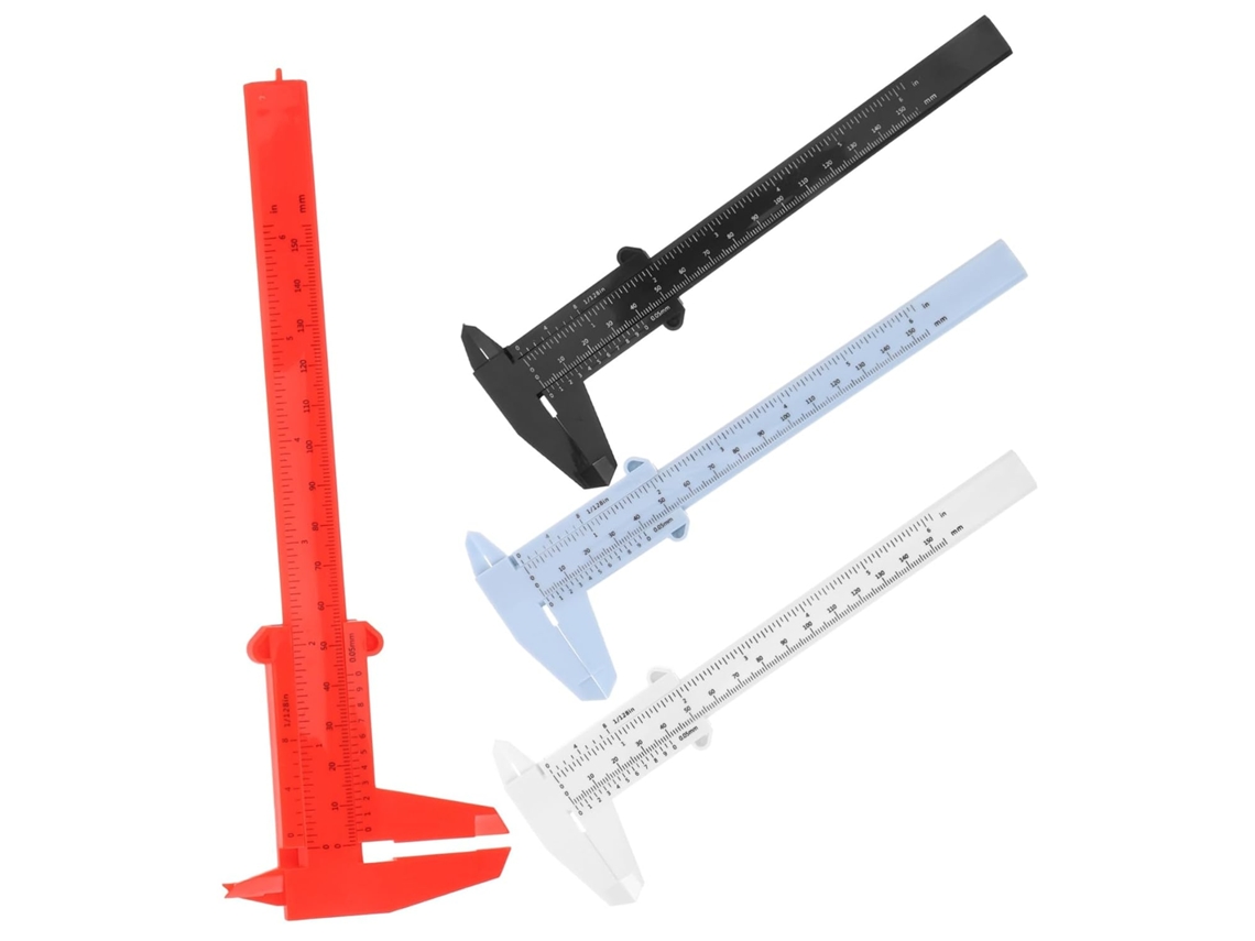 Conjunto De 4 Paquímetros Vernier Plástico Shineofi, Ferramenta