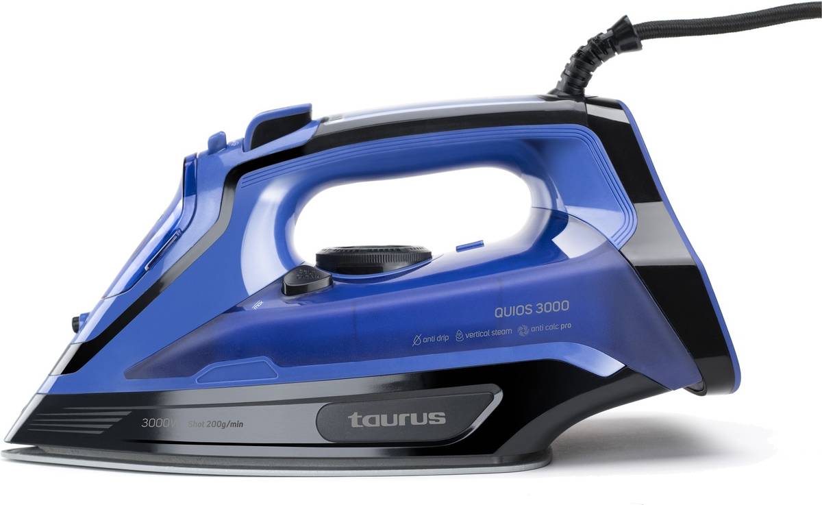 Ferro a Vapor TAURUS Quios 3000 (Jato vapor: 200 g/min - Base: Cerâmica)
