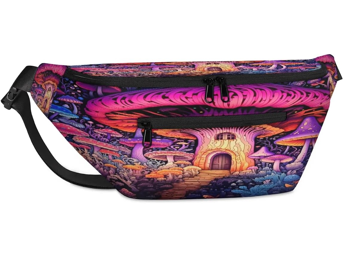 Bolsa de Ombro Unissex Tropicallife Magic Mushroom Room 38 X 25 9 X 19 Cm