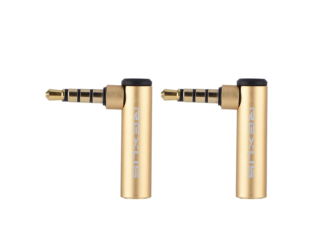 Adaptador De Áudio Com Ângulo 90° Para Fones E Microfones