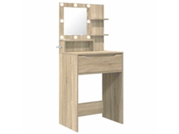 Conjunto de Mesas de Maquiagem para Quarto com Gaveta Carvalho Sonoma MAISON EXCLUSIVE