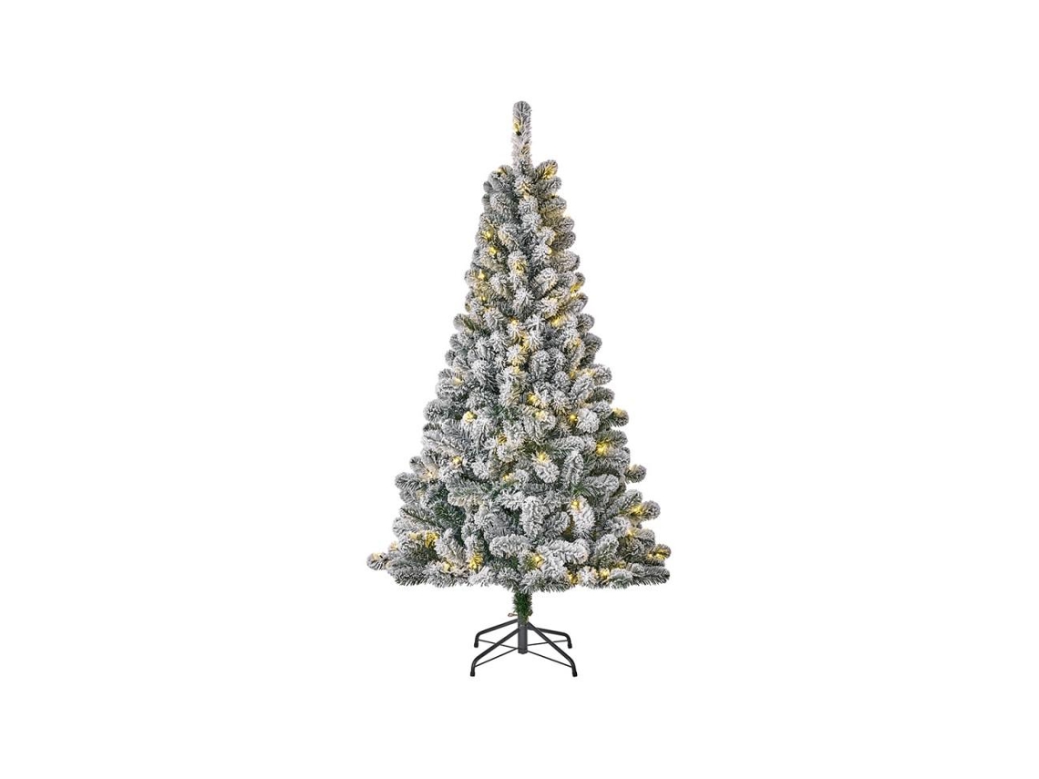 Árvore de Natal c/ 80 Leds Efeito de Neve 155cm