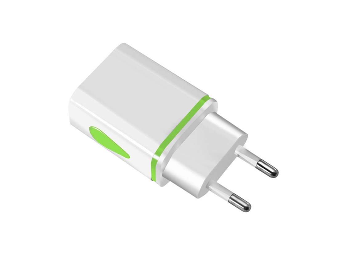 Adaptador De Viagem Usb Europeu| Adaptador De Parede 2 Pinos Com Portas| Carregador Energia Universal Compatível