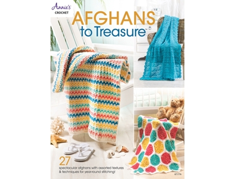 Livro afghans to treasure de annie's crochet (inglês)
